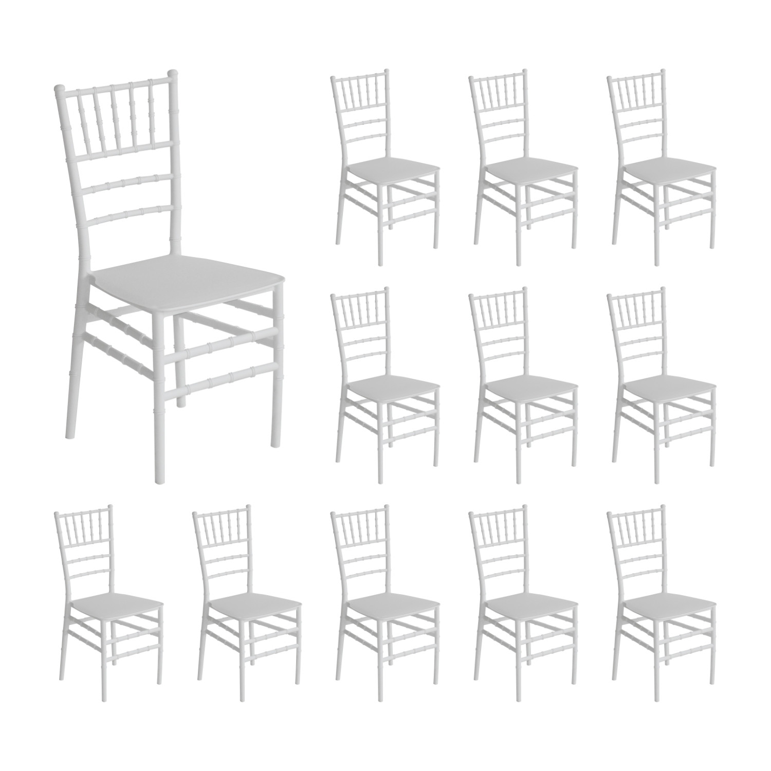 Pack 12 Sillas para Catering Apilables Dorothy 45x43x88cm 7house Sillas y Sillones de Exterior 8